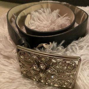 Belt with jewelled buckle